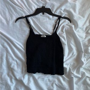 hollister black sized medium scrunch tank top